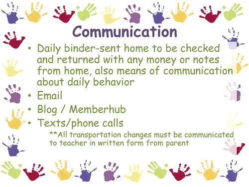 Kindergarten Communication 